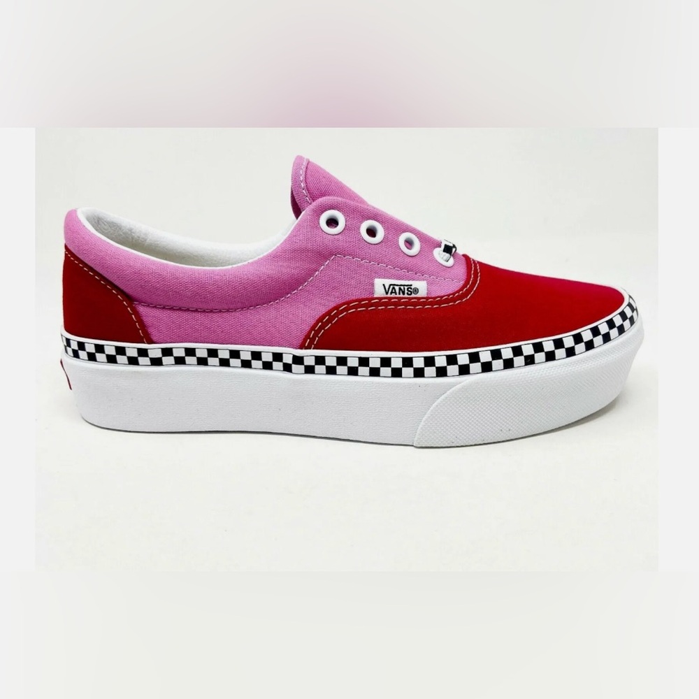 Vans Era Platform (2 Tone) Chili Pepper Red White Womens Size 8.5